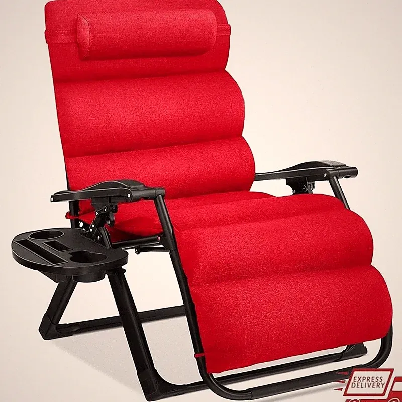 Plush Removable Cushion Folding Recliner W/ Lockable Zero Gravity System New