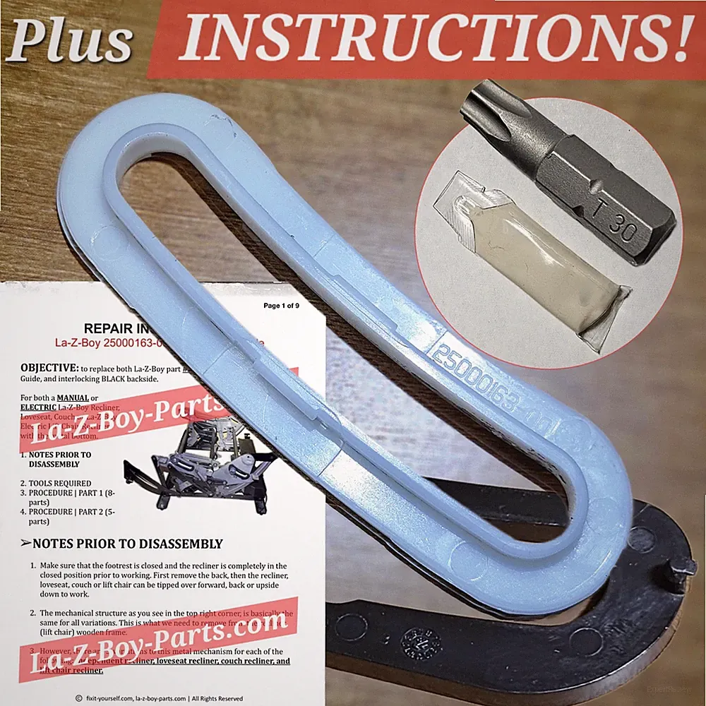SALE! La-Z-Boy ORIGINAL 25000163-00 OEM Lift, SOFA Plastic Slide Guide Lazy Part